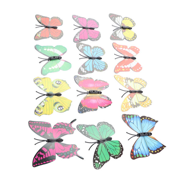 200 stk 7 cm sommerfugl vegg klistremerker PVC 3D sommerfugler flyttbare vegg klistremerker for hjem rom soverom fest dekorasjon