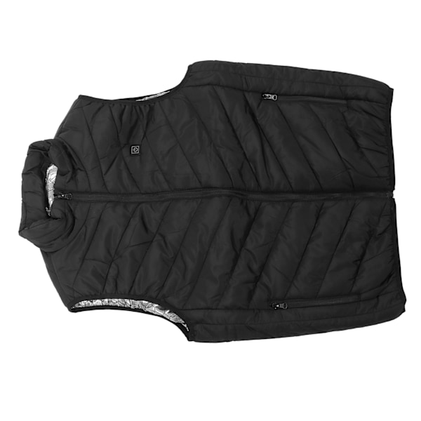 Opvarmet Vest Single Control 9 Zone Intelligent Tykkelse Varmt Elektrisk Opvarmet Jakke til Vinter Sort 4XL