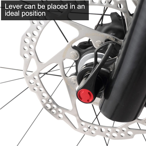 Rostfritt stålaxel CNC-legeringsspett för cykelcykel med snabbkoppling (svart 100/130)