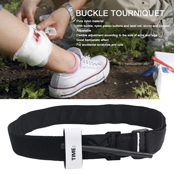 Nödbandage Tourniquet Svart Nylon 95cm CAT Snurrande Typ Tourniquet för Utomhus