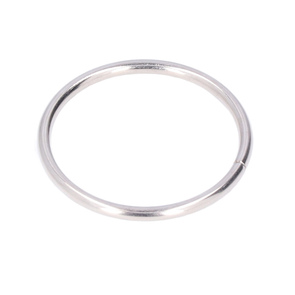 50 stk. Metalringe Jernmateriale Holdbart Robust Multifunktionelt Blank Lys Farve Metal O-ringe til Taske Tøj Sølv 38x3mm