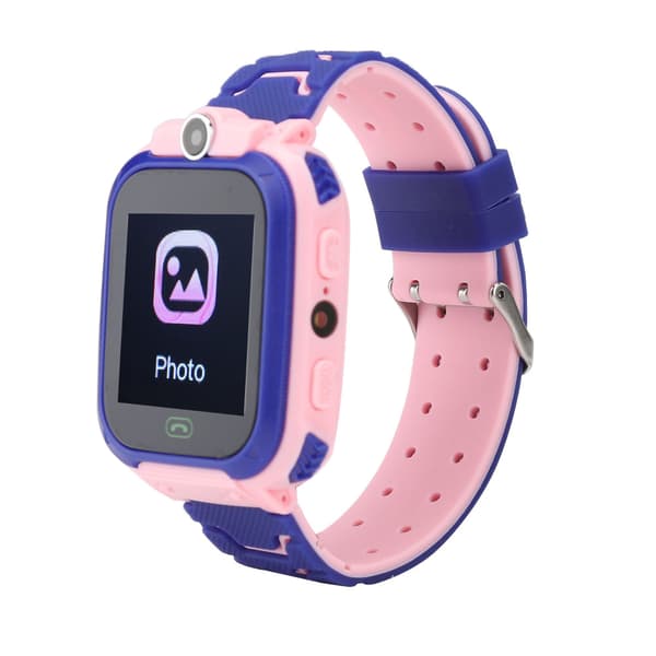 Smartklokke Multifunksjon Barn Digital Armbåndsur for IOS/Android Q12 Rosa