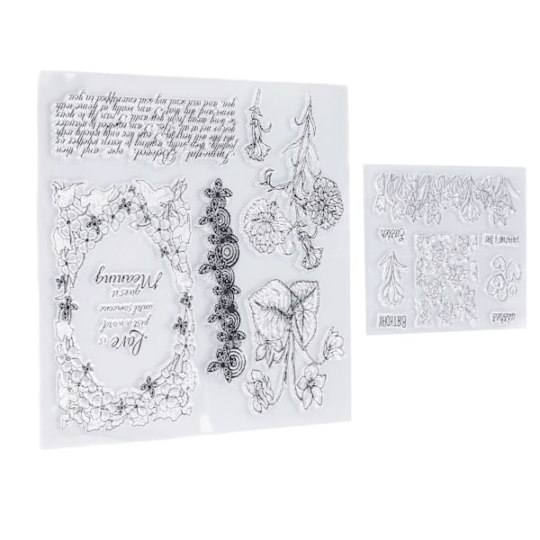Klara Stämplar Tydligt Avtryck Upprepad Fästning DIY Produktion Transparent Design Stämpelset