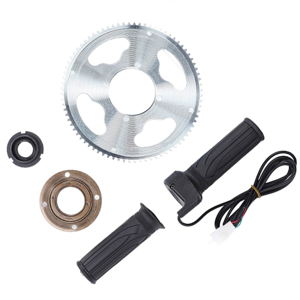 80T 25H 54mm Sykkelkrans Svinghjul Adapterkontakt Vridgassgrep for landeveissykkel