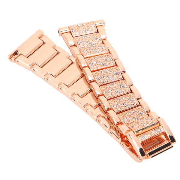 Klokkereim Metallerstatningsbånd med Rhinestone-kompatibel for Huawei Watch 22mm Rose Gold