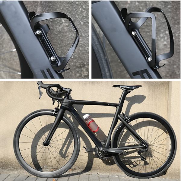 Cykel Vandflaskeholder Høj Styrke Bærbar Aluminium Legering Cykel Kop Bur til Cykling Sort
