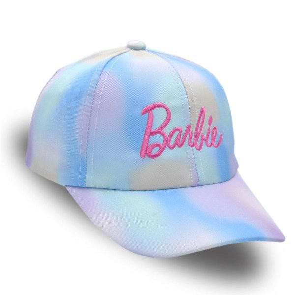 (Rainbow Blue) Rainbow Barbie baseballcaps for barn, brodert bokstavlue i rosa farge, uformell mote andetungehette