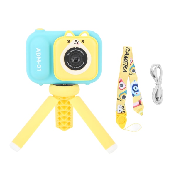 2.4 Inch Screen Kids Camera Dual Lens Handheld Camera for Photography Video Built in 600mAh Battery Blue