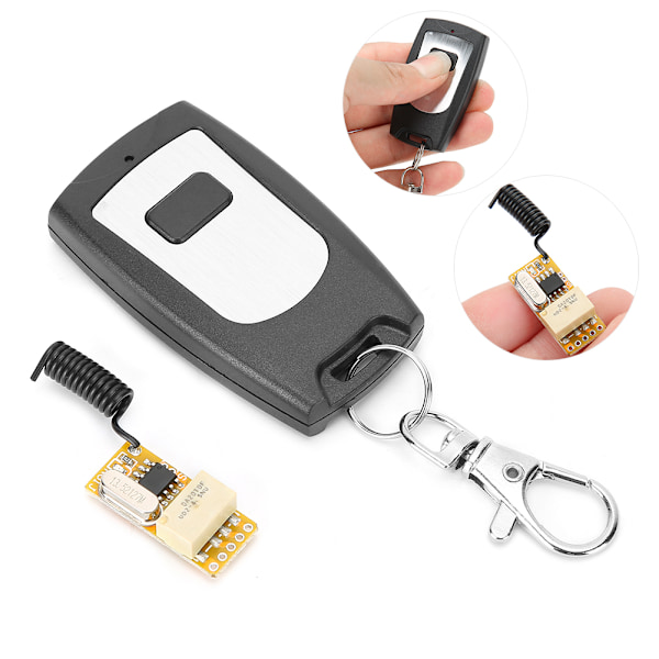 12V Minityp Trådlös Kontroller Fjärrkontroll Switch Enkelriktad Relä Tillbehör Utrustning
