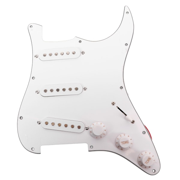 Elektrisk gitar pickup Single Coil Clear Sound 11 hull Prewired Pickup Erstatning Hvit