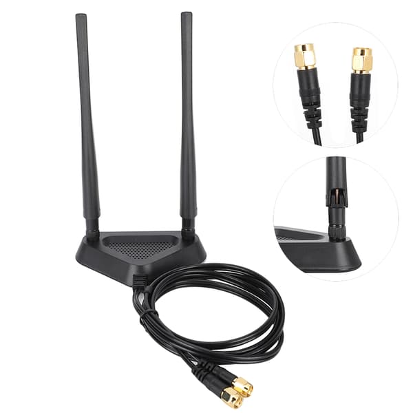 Dualbandantenn 2.4G / 5G SMA 6DB Rundstrålande Hög Förstärkning Extern Triangulär Bas