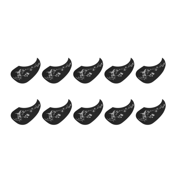 10 stk akustisk guitar pickguard sommerfuglemønster dråbeform beskyttelsesplade PVC til 40in 41in sølv