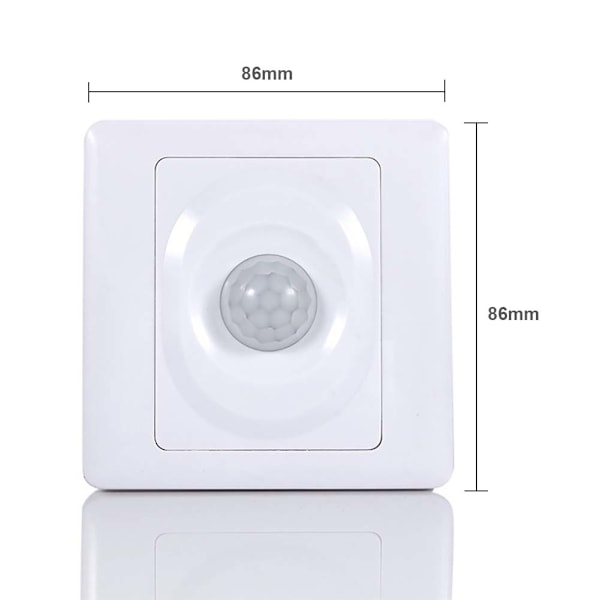 220V Automatisk Infraröd PIR Rörelsesensor Brytare Väggmontering LED Nattlampa