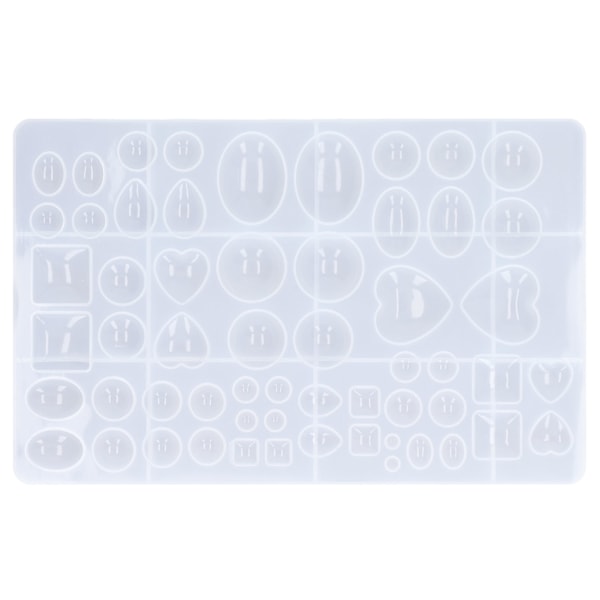Hjerteformet Silikoneform Geometrisk Oval Halvcirkel Vanddråbeform DIY Silikoneforme til Fondantkage Chokolade