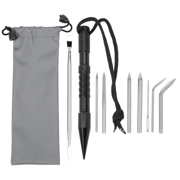 9 st rostfritt stål paraplyrep Nålar Set DIY-armband stickstickningsstickor