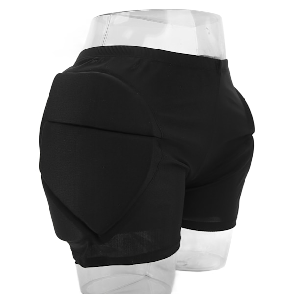Skyddande Shorts Nylon och EVA Hudvänliga Värmebeständiga Skyddande Korta Byxor för Cykling Skidsporter Svart S
