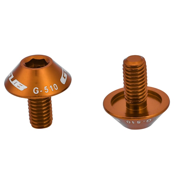 GUB G-510 2st M5 * 12mm Cykel Vattenflaskhållare Hållare Skruvbultar (guld)