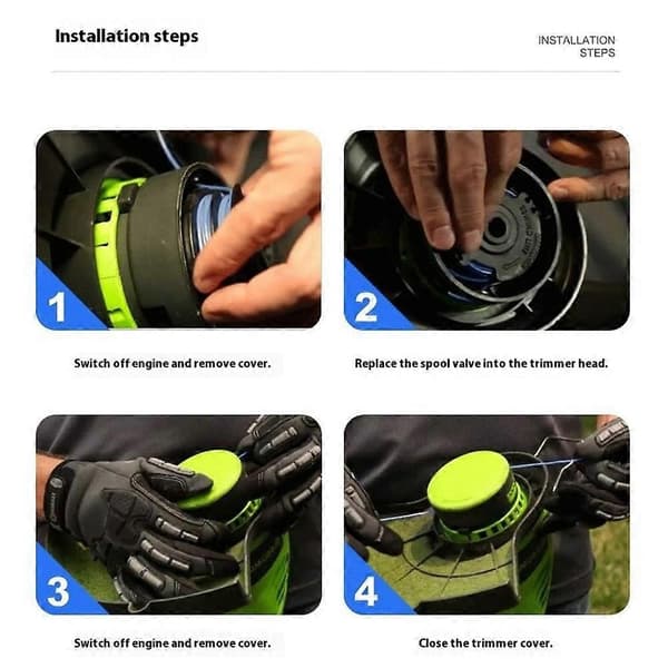 2 pcs Plastic Spool Cap for Greenworks 21272/21212 Lawn Mower Replacement Part, 3410468