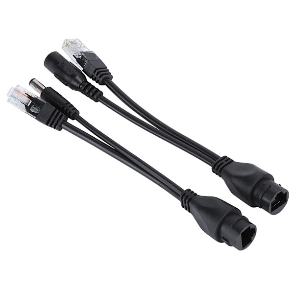 POE-sovitinkaapeli, ei-standardi, vedenpitävä injektori/jakaja DC12V (musta)