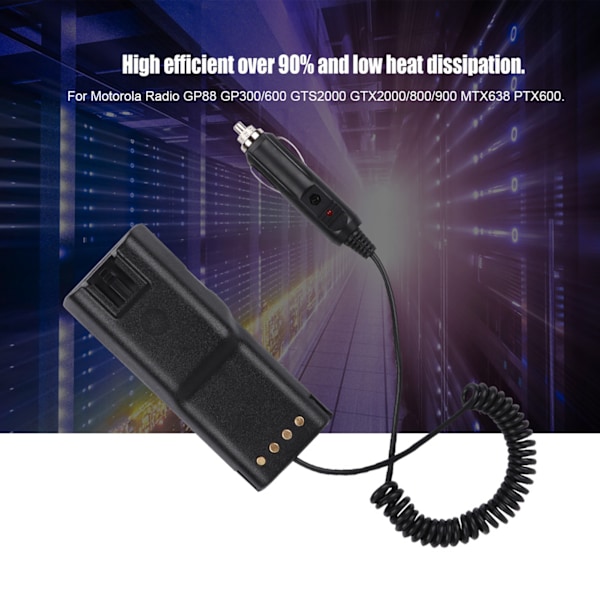 GP88 12V Bilbatterieliminatoradapter för Motorola Radio GP88 GP300/600 GTS2000 GTX2000/800