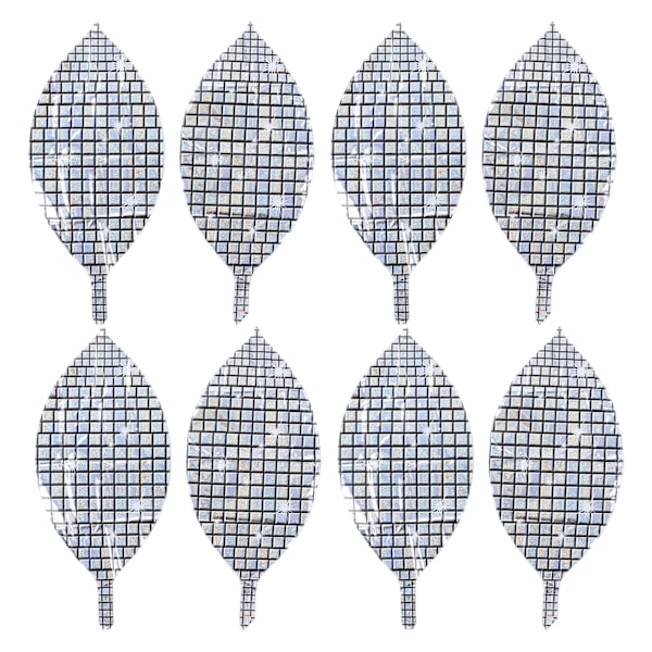 8 stk. 4D Sølv Folieballon Skinnende Glattere Overflader Aluminium Folieballoner til Fødselsdagsfester Jul Jubilæer