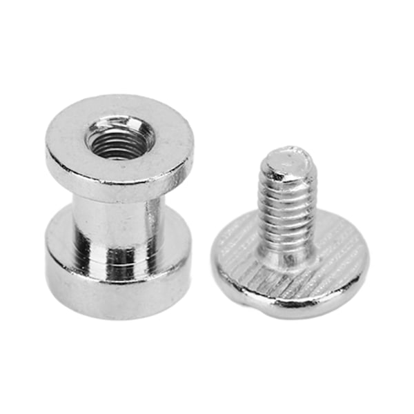 300 Set DIY Bokbindningsskruv Dubbla Lager Platt Huvud Slätare Kanter Chicago Skruvar Sortimentset för DIY Kläder Väskor Silver