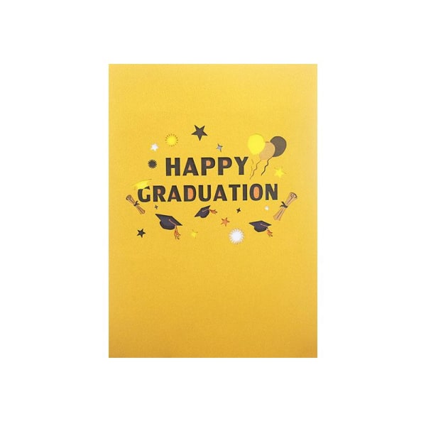 Sæt med 2 lykønskningskort, 3D pop-up tillykke Graduation ceremoni - Håndlavet pop up kort i tyndt papir - Graduation /090