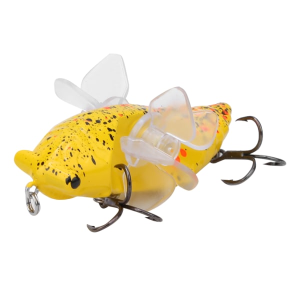 Hard Fish Lure Bionic Cicada Shape fiskebete med roterande snurrar Propeller Diskantkrok 7,5 cmY238-8