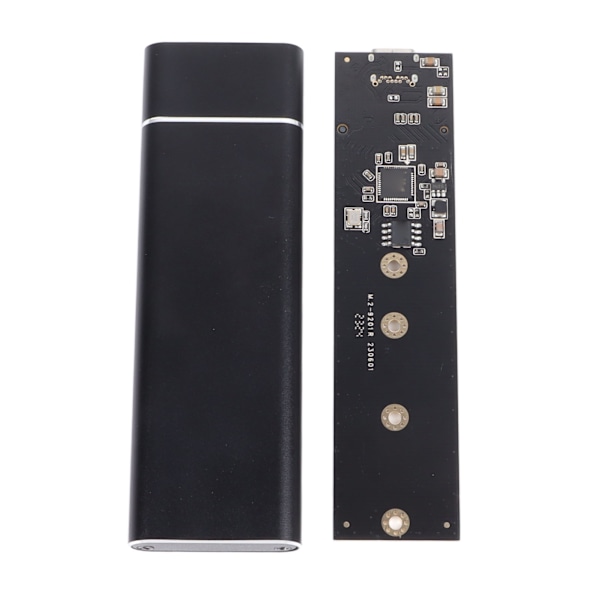 M.2 NGFF3.1 SSD-kabinett NGFF3.1 Harddisk-kabinett i aluminiumlegering for 2230 2242 2260 2280 SSD for Windows for Android Svart