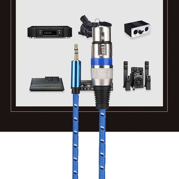 3,5 mm stereo til XLR hun lydkabel plugg adapter patch ledning linje 3 meter
