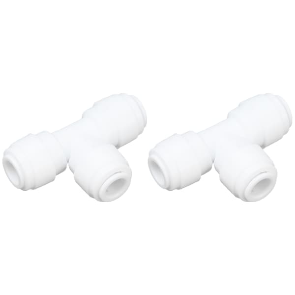 2 STK T-stykke Hurtigkobling Vandslangefitting 100PSI Push-in Fitting Push-in Samling til Have