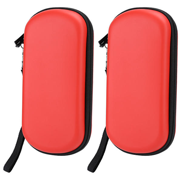 2 STK Bærbar Oppbevaringsveske Beskyttende EVA Hardt Etui for PSVita 1000 2000 Konsoll Rød
