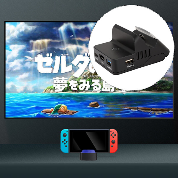 Bærbar Tastatur &amp; Mus Konverter Base HDMI Video Konverter Baser for Switch Kompatibel for PS4/XBox One PS3/XBox 360 Host Konvertering