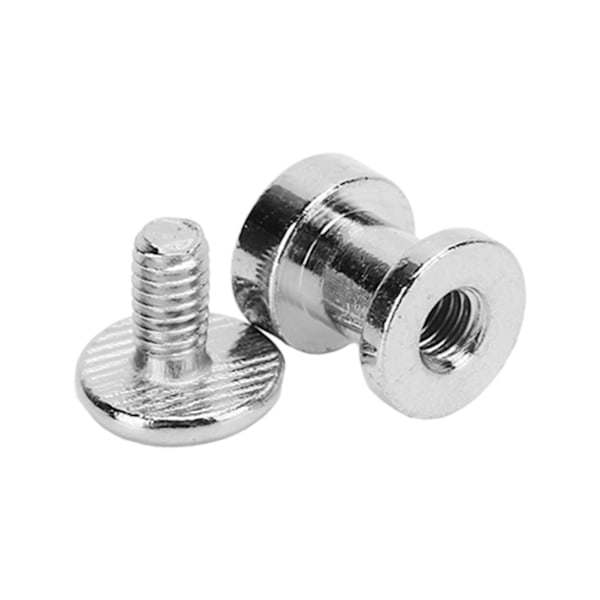 300 Set DIY Bokbindningsskruv Dubbla Lager Platt Huvud Slätare Kanter Chicago Skruvar Sortimentset för DIY Kläder Väskor Silver