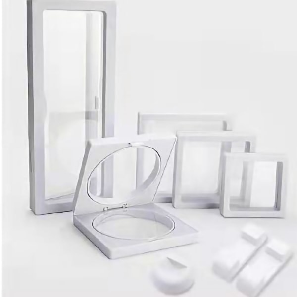 Transparent PE-film smykkeopbevaringsboks - Elegant svævende skærmholder