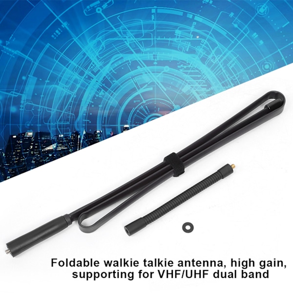 Walkie Talkie Foldbar Antenne VHF UHF Dual Band SMA Hun Interface Antenne