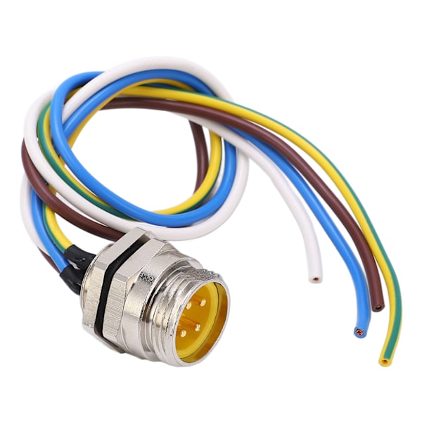 7/8 4-polig Han-kontakt, hane, 300V 9A, strömförsörjning, elektrisk terminal, kabelanslutning med 16AWG 30 cm kabel
