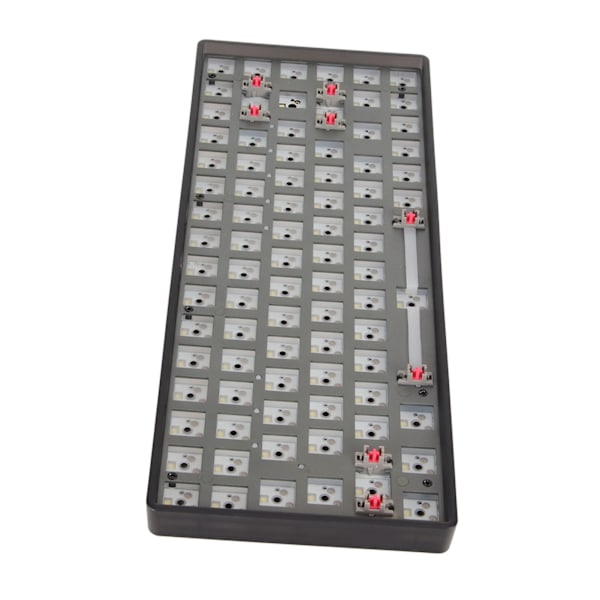 Mekaniskt tangentbordskit Vit 84 Tangenter 2.4G BT Trådbunden 75% Layout Hot Swap Anpassat Gaming Tangentbord för DIY Ersättning