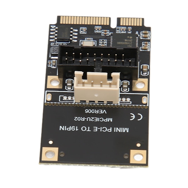 Mini PCIE till USB3.2 GEN1 Front 19Pin Expansionskort 5Gbps USB Hot Swap Expansionskort för Windows XP 7 8 10 11 för LINUX