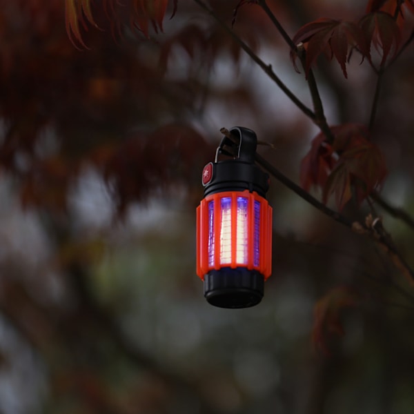 2 i 1 Myggesluger USB Opladbar Vandafvisende Myggesluger LED-lygte til Indendørs Udendørs Hjem Have Terrasse Camping