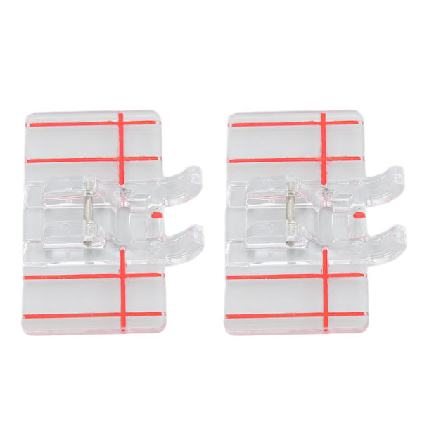 2 stk. Parallel Stitch Trykfod Plast Robust Holdbar Multifunktionel Symaskine Tilbehør til Husholdningsbrug