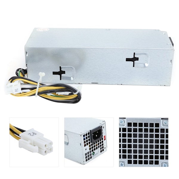 6Pin+4Pin Desktop Strømforsyning 240W Passer til Dell Vostro 3667 3668 3669 3250 3268SFF L240ES‑00