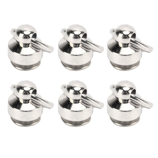 200 Set Munknit med Dragringar 8mm Högglans Utsökt Hantverk Lädernitar för DIY Kläder Väskor Skor Silver