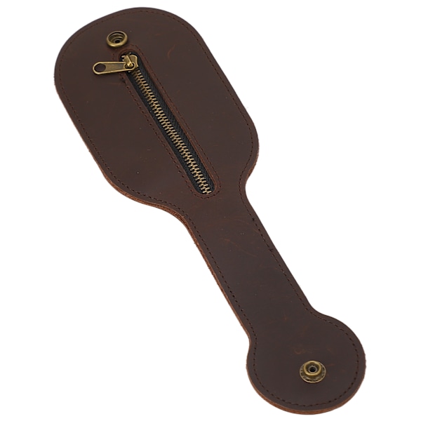 Multipurpose läderhängande väska - kaffefärg