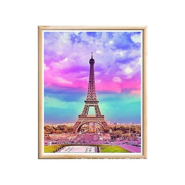 Eiffeltårnet 5D diamantmalerisæt - 30x40 cm, pakke med 2