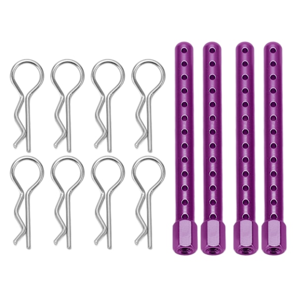 RC-karossitolppi korkealujuisesta alumiiniseoksesta RC-auton kuoren kiinnityspisteellä, lukolla HSP 94102 94122 94103 94123 1/10 Violetti