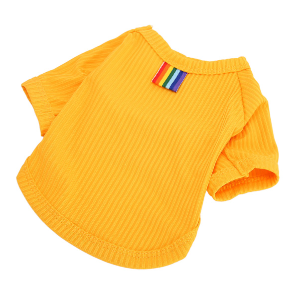 Hund T-shirt Is-Silke Åndbar Hund Kølende Vest Skjorter Tøj til Lille Kæledyr Hund Kat Forår Sommer Orange 2XL