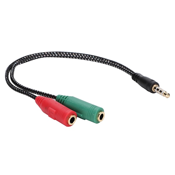 1-i-2 Hane till Hona 3,5 mm Dubbel Hörlursmikrofonadapter Headset Par Ljudsplitter