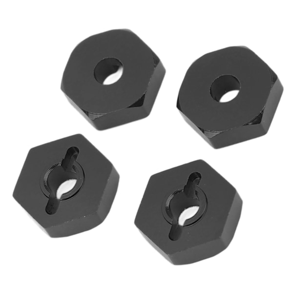 4 st RC Hjul Hex Nav Adapter Aluminium Legering RC Hex Koppling Delar för Traxxas E Revo 1/16 RC Bil Svart