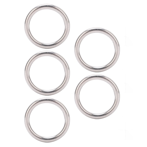 5 stk 304 rustfrit stål runde O-ringe sømløs multifunktionssvejsning metal O-ringe til marine bådudstyr Yogaringer 4x25mm